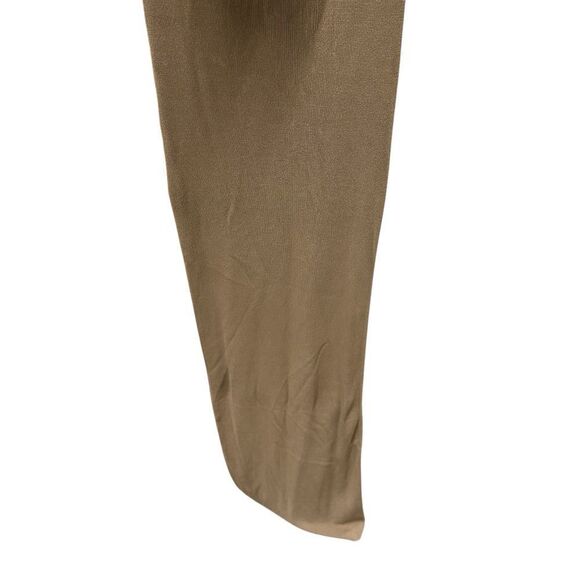 New Aya Muse Edo Halterneck Draped Maxi Dress XS Light Tan Brown - Picture 5 of 9